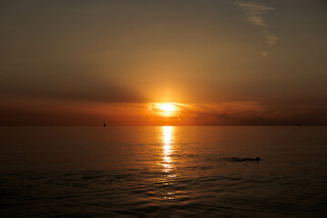 sea sunset in Batumi, Georgia