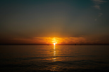 sea sunset in Batumi, Georgia