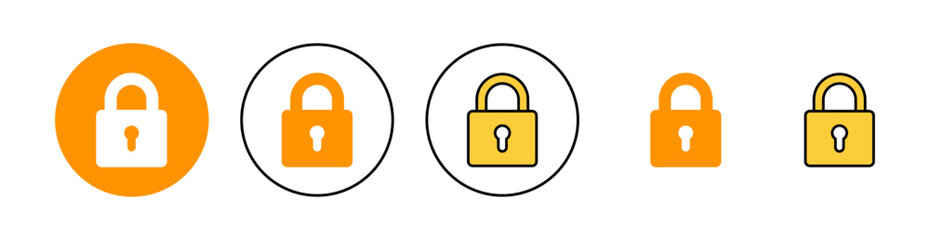 Lock icon set  for web and mobile app. Padlock sign and symbol. Encryption icon. Security symbol
