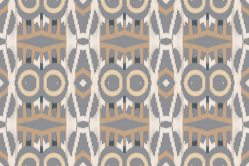 Ikat Seamless Pattern Embroidery Background. Ikat Chevron Geometric Ethnic Oriental Pattern Traditional. Ikat Aztec Style Abstract Design for Print Texture,fabric,saree,sari,carpet.