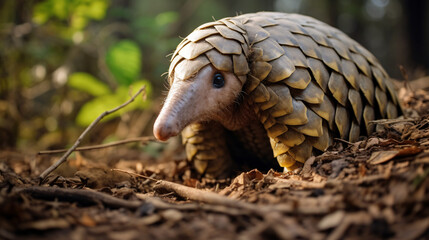 Highly trafficked wildlife species: Indian Pangolin.