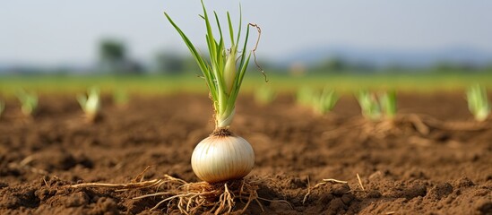 Onion plant grown by farmers in the manutapen area planted only in dry season