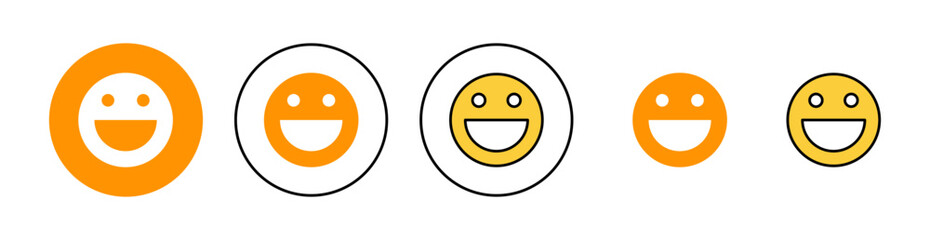 smile icon set for web and mobile app. smile emoticon icon. feedback sign and symbol