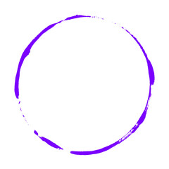 Kreis Umrandung in lila violett gemalt mit einem Pinsel