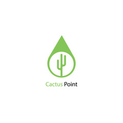 eco house icon. cactus logo design