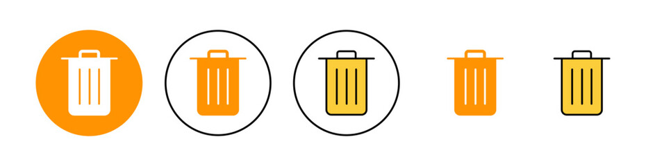 Trash icon set for web and mobile app. trash can icon. delete sign and symbol.