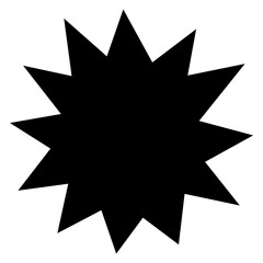 Stern Button schwarz mit Textfreiraum als Störer oder Hintergrund Vorlage