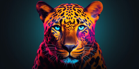 Bright and colorful animal poster.