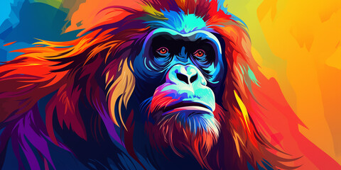 Bright and colorful animal poster.