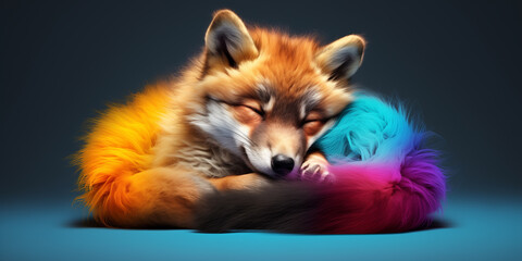Obraz premium Bright and colorful animal poster.