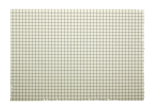 old a sheet of notebook paper with grid lines on transparent background png file