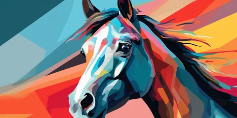Gardinen Bright and colorful animal poster. © xartproduction