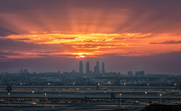 Los atardeceres en Madrid y sus llamas