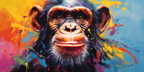 Bright and colorful animal poster.