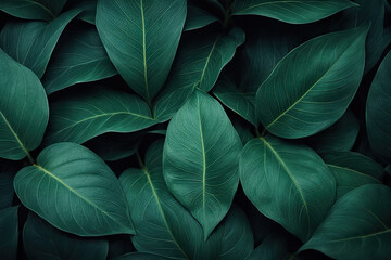 Obraz premium green tropical leaves background