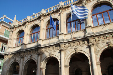 Fototapeta na wymiar town hall (venetian loggia) in heraklion in crete in greece 