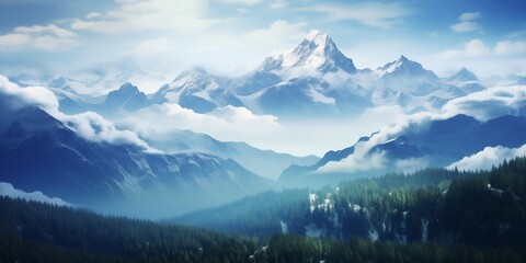 Fototapeta premium majestic mountain range in China