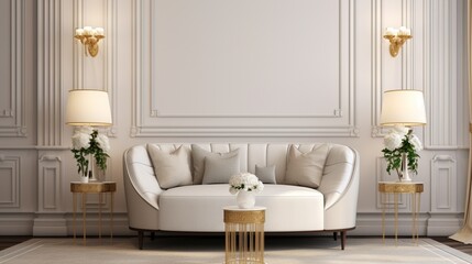 Naklejka na ściany i meble classic living room generated by AI 