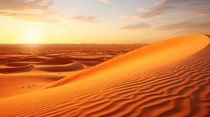 Fototapeta na wymiar sunset in the desert generated by AI