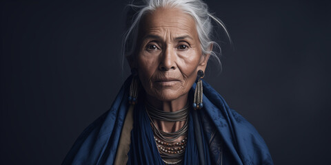 An elderly Dai women around 70 years old