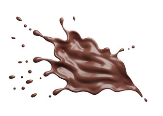 PSD Chocolate Splash 3D Rendering