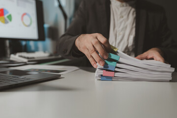 Preparing documents to attend the meeting, Checking documents that employees have brought in the office, Arrange printed information into relevant categories.