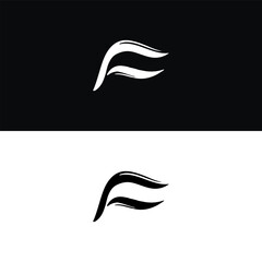  initial letter F logo design template. icons for business of luxury, elegant, simple F letter abstract design line minimalist graphic logo template