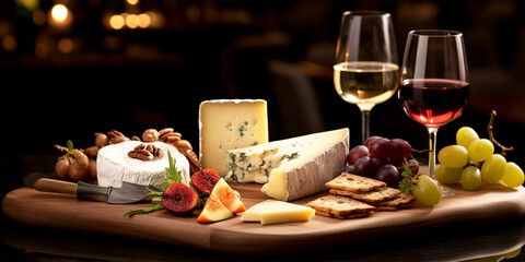 cheese plate and wine