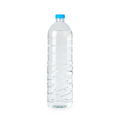 A water bottle isolated on white background. With Cliping Path. Water bottle Mockup.