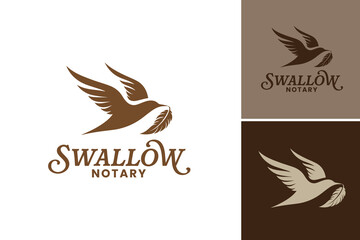 "Swallow Notary Logo" is a design asset featuring a logo incorporating a swallow bird motif. This versatile asset is perfect for law firms, notary services