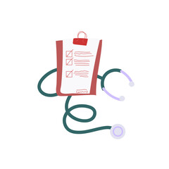 stethoscope on a white background