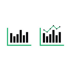 Simple business graph chart vector