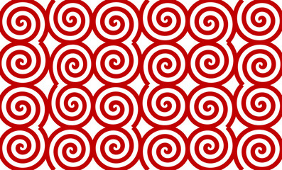 red seamless pattern with circles, Fuzzy spin spiral block repeat seamless pattern, design for fabric print or wallpaper