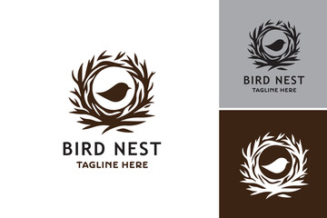 Logo for Bird Nest is a versatile design asset suitable for businesses or brands that specialize in bird nest products or services. This logo incorporates elements related to birds and nests
