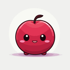 Cherry. Cherry hand-drawn comic illustration. Vector doodle style cartoon illustration.