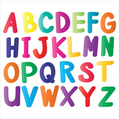 English alphabets in many colors .EPS 10 .Vector .Free