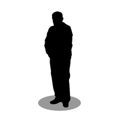 Old men silhouette 