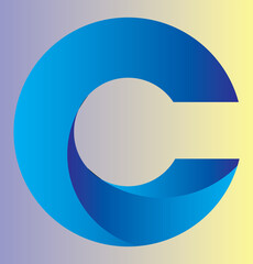 Logo with the letter C , Letter C logo icon design template elements