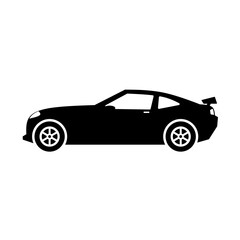Sport car icon vector. Sport race car silhouette for icon, symbol or sign. Fast sport car graphic resource for transportation or automotive