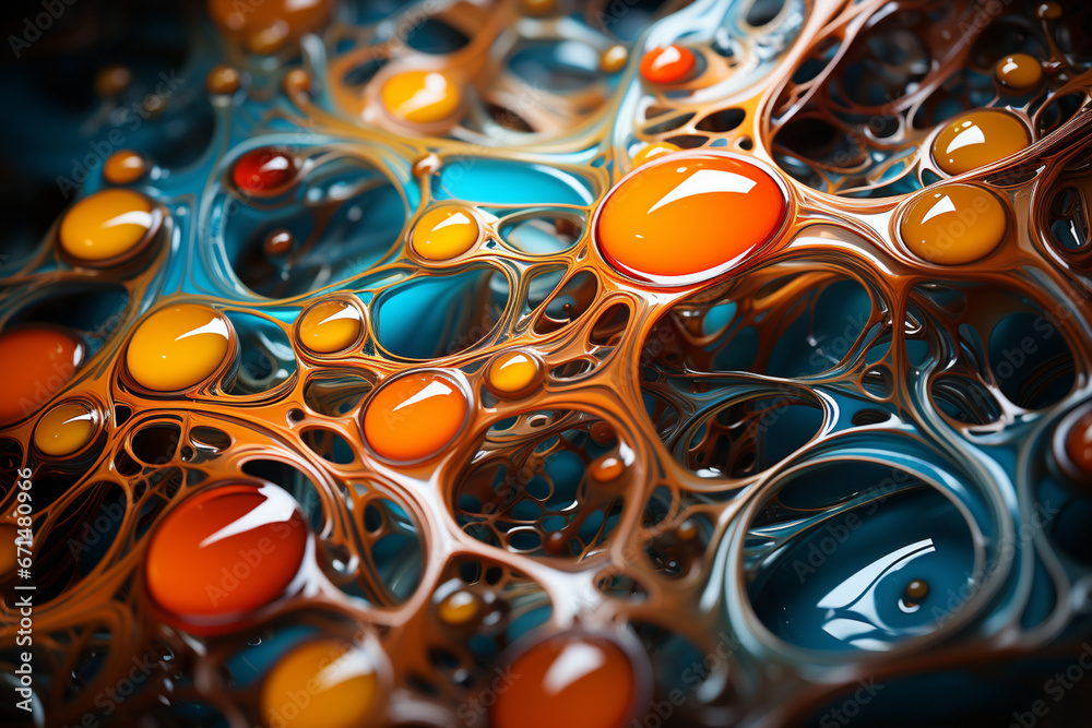 Leinwandbilder An artistic capture of water ripples in abstract patterns, resembling a canvas of flowing circles . 