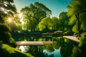 Foto op Plexiglas Beautiful colorful summer spring natural landscape © Malaika