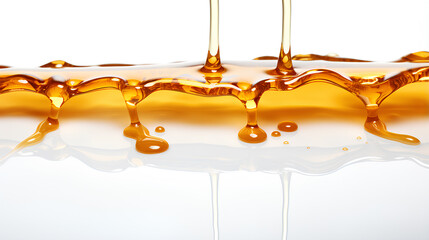 Fototapeta na wymiar honey dripping on white background