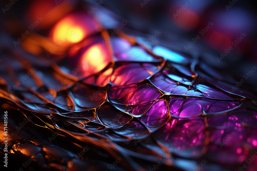 Leinwandbilder a spider web captured using soft lighting, giving it an otherworldly and ethereal appearance.