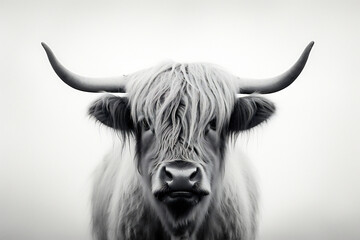 Scotland head cattle highland scottish animals farming nature horn cow mammal hairy - obrazy, fototapety, plakaty