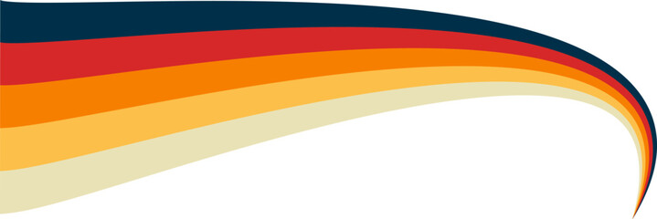 Abstract background of rainbow groovy Wavy Line design in 1970s Hippie Retro style. Vector pattern ready to use for cloth, textile, wrap and other.