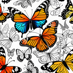 colorful butterfly, AI-Generatet