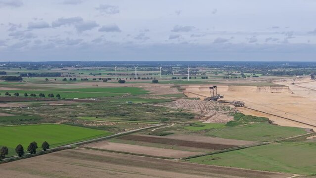 Former site of Immerath Village Germany with adjacent Coal mine