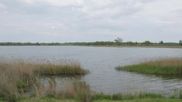 A View of Lake in  Biskupin, Poland - Static Shot