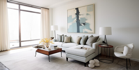 Fototapeta na wymiar modern living room with sofa, living room interior, modern living room, 