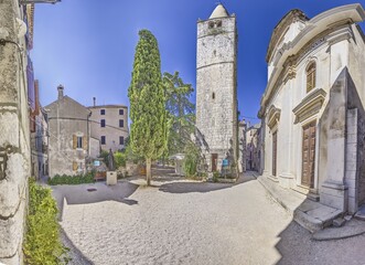 Fototapeta na wymiar Scene from historical medieval town Bale on Croatian peninsula Istria